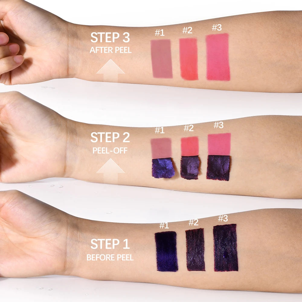 Long-Lasting Matte Lip Tint — Waterproof Peel-Off Formula