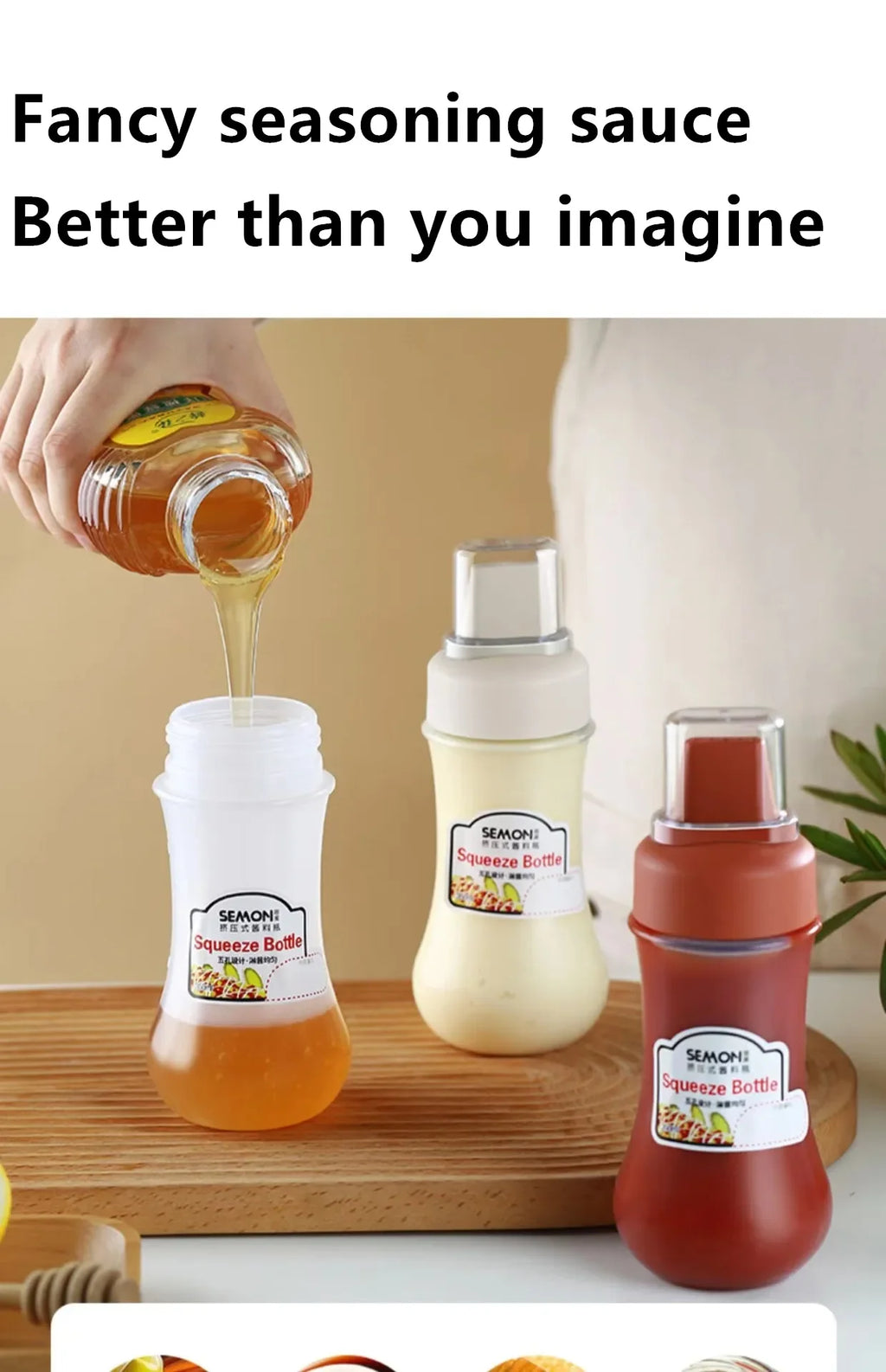 Leak-Proof Squeeze Sauce Bottles — Refillable Condiment Containers