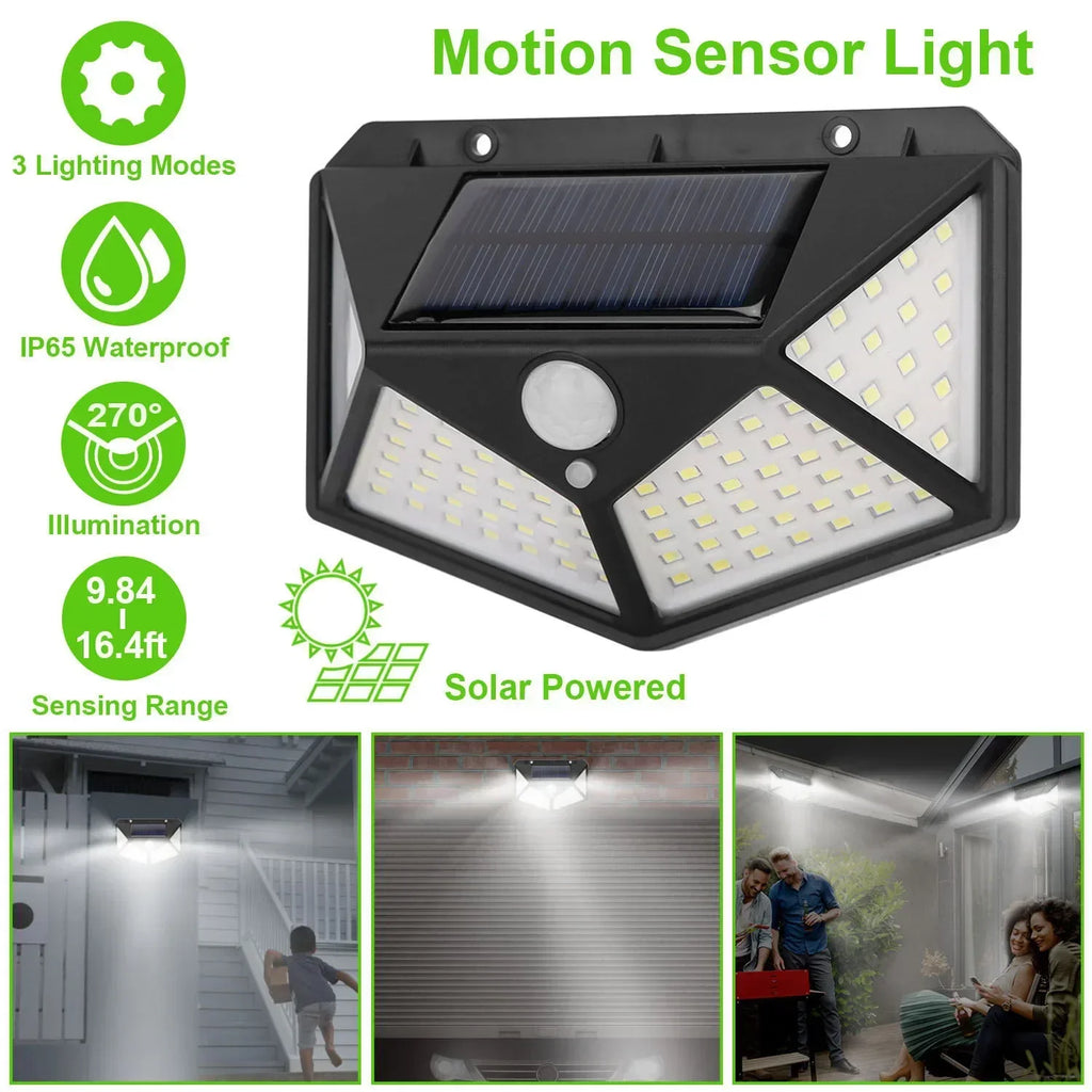 Solar-Powered Outdoor Spotlight with Motion Sensor