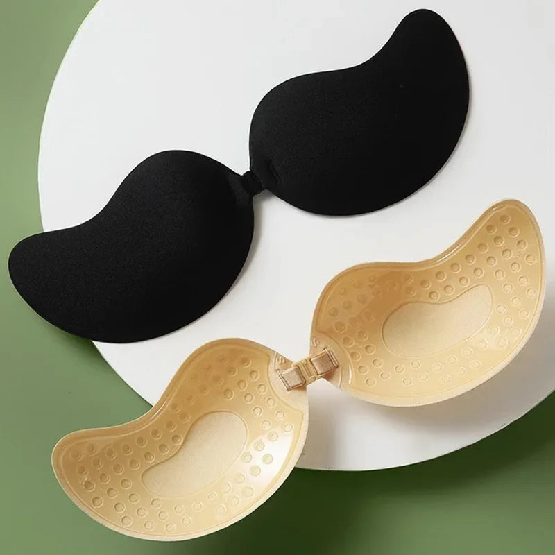 Invisible Strapless Push-Up Bra — Silicone Self-Adhesive, Backless