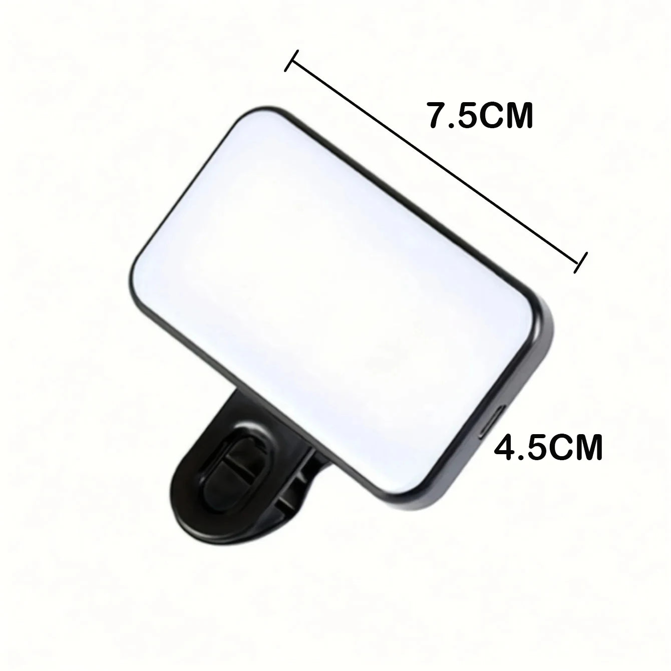 Mini Clip-On Selfie Fill Light — Rechargeable, 3 Brightness Modes