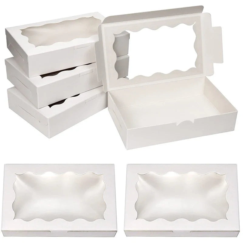 Kraft Paper Gift Boxes with Window — Cake, Candy & Chocolate Packaging for Weddings & Parties