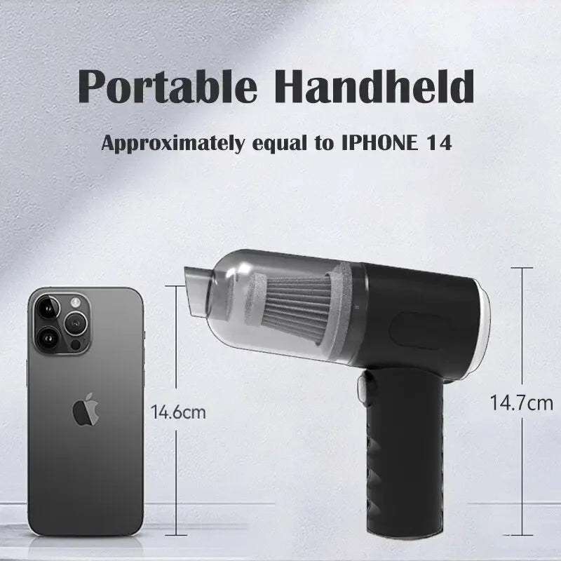 Portable Wireless Car Vacuum Cleaner — 9000Pa USB Rechargeable