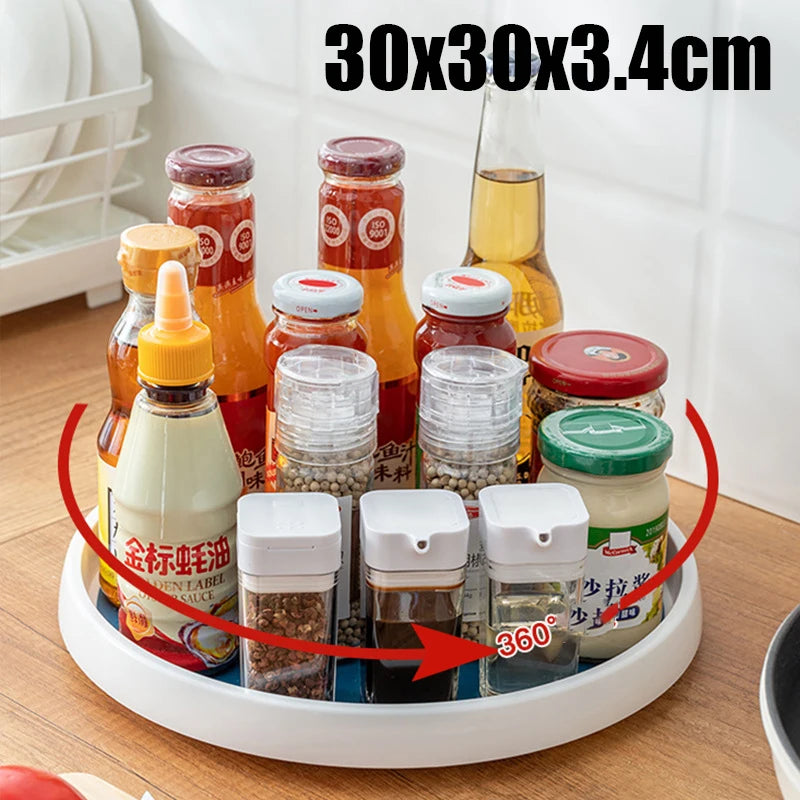 360° Rotating Kitchen Condiment Storage Rack