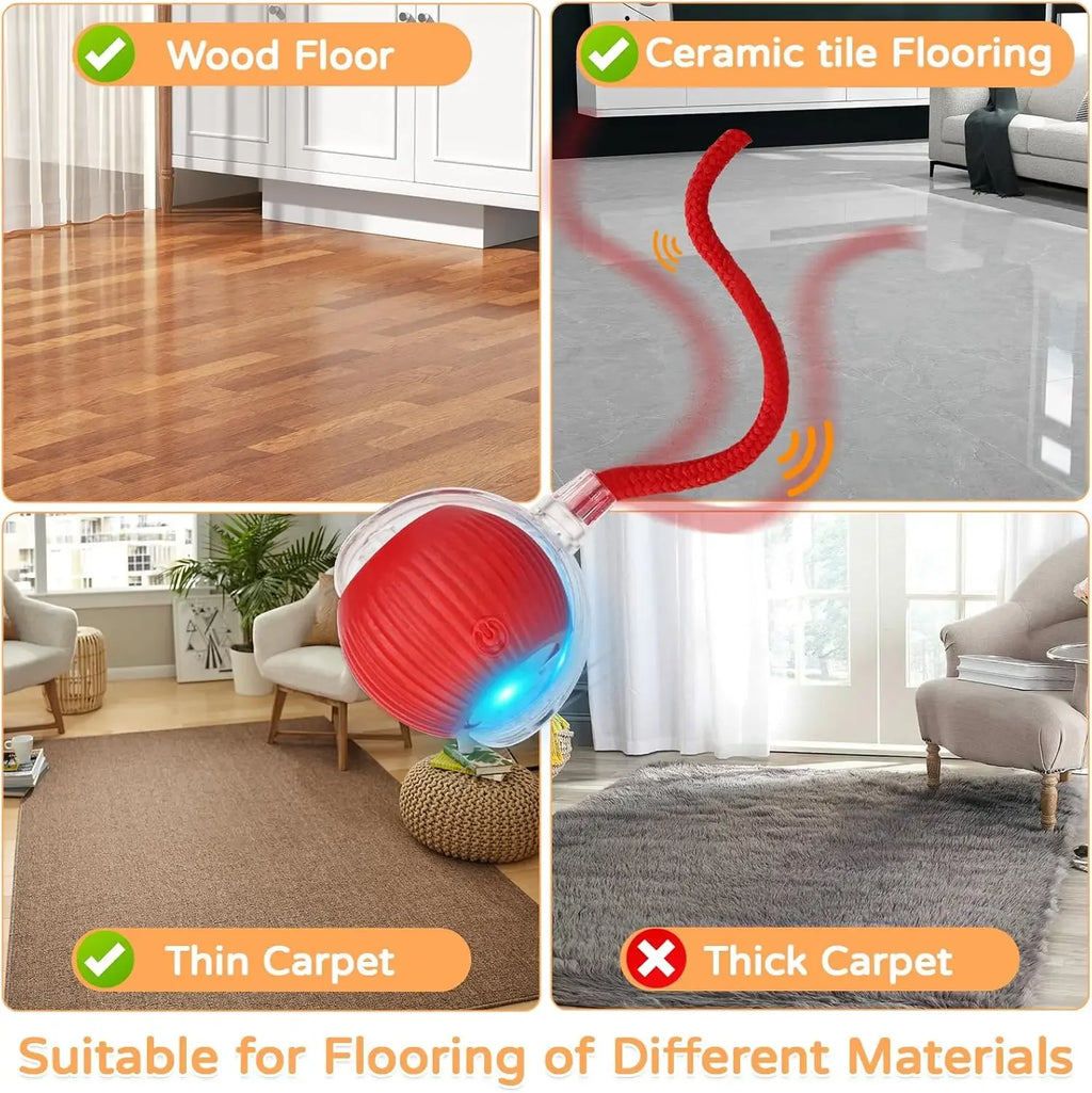 Smart Interactive Rolling Ball Cat Toy — Rechargeable