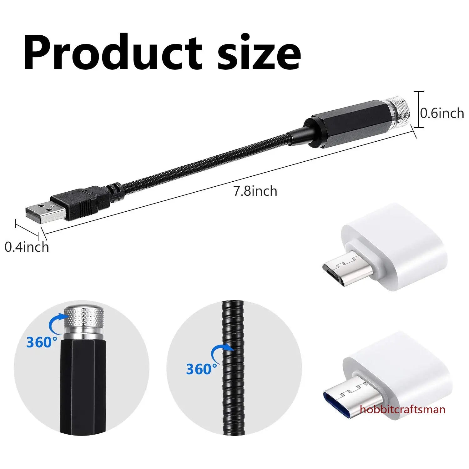 Mini LED Star Projector for Car Roof & Room Ceiling