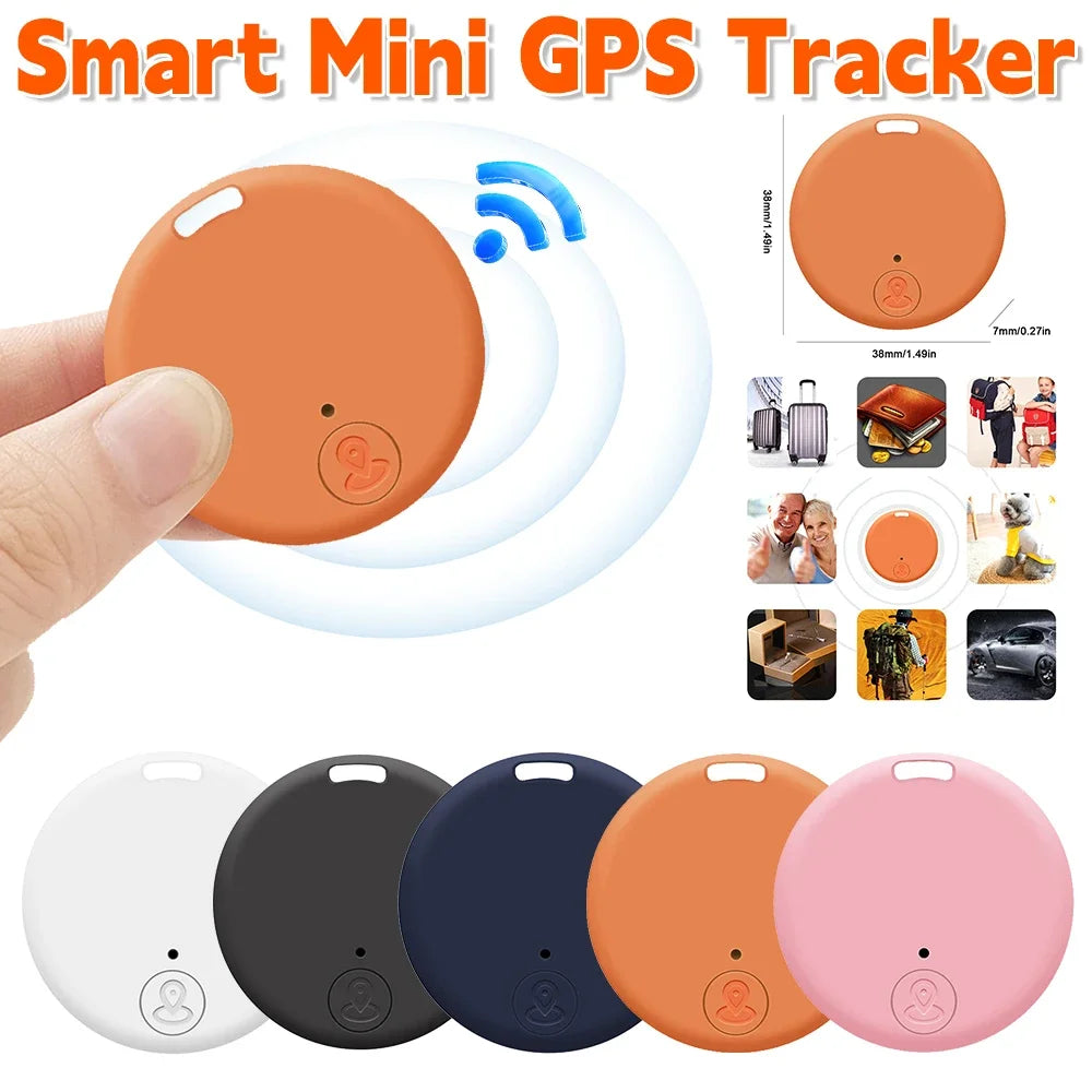 Bluetooth 5.0 Smart GPS Tracker — Anti-Lost Device for Pets, Kids & Wallets