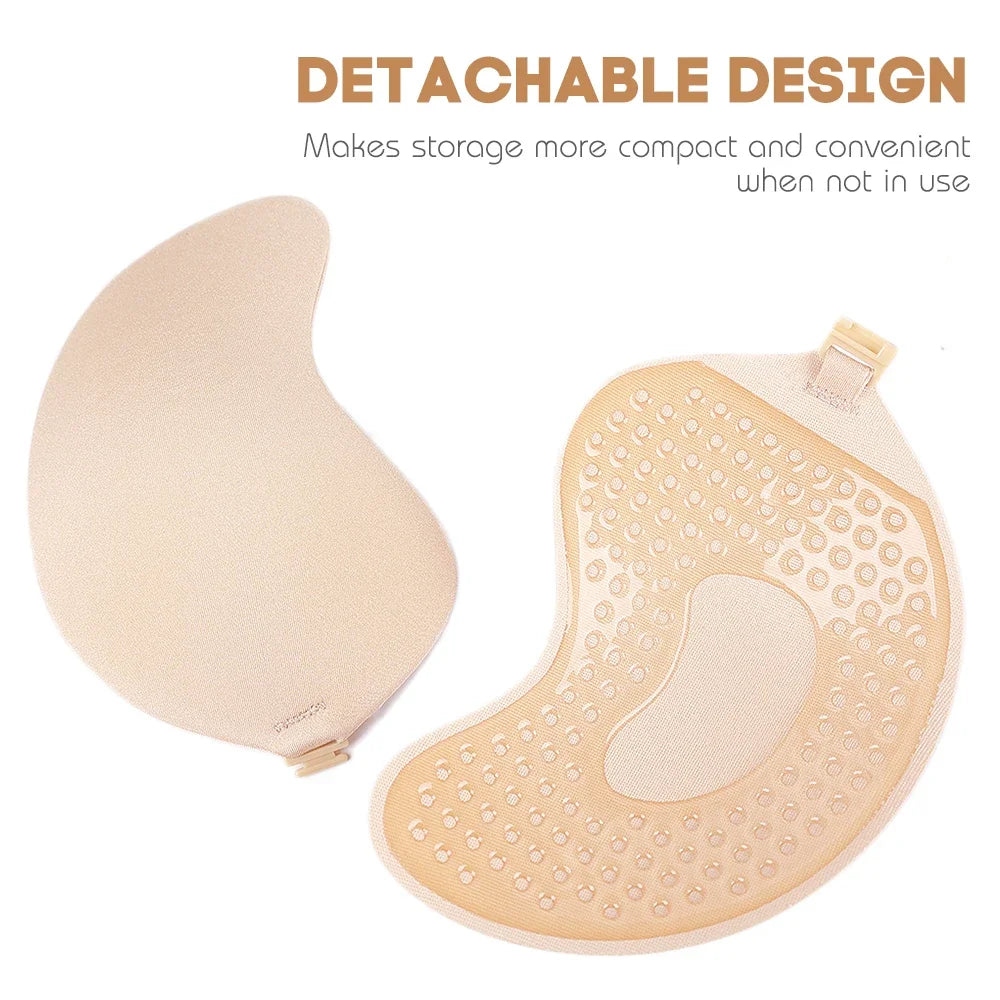 Invisible Strapless Push-Up Bra — Silicone Self-Adhesive, Backless