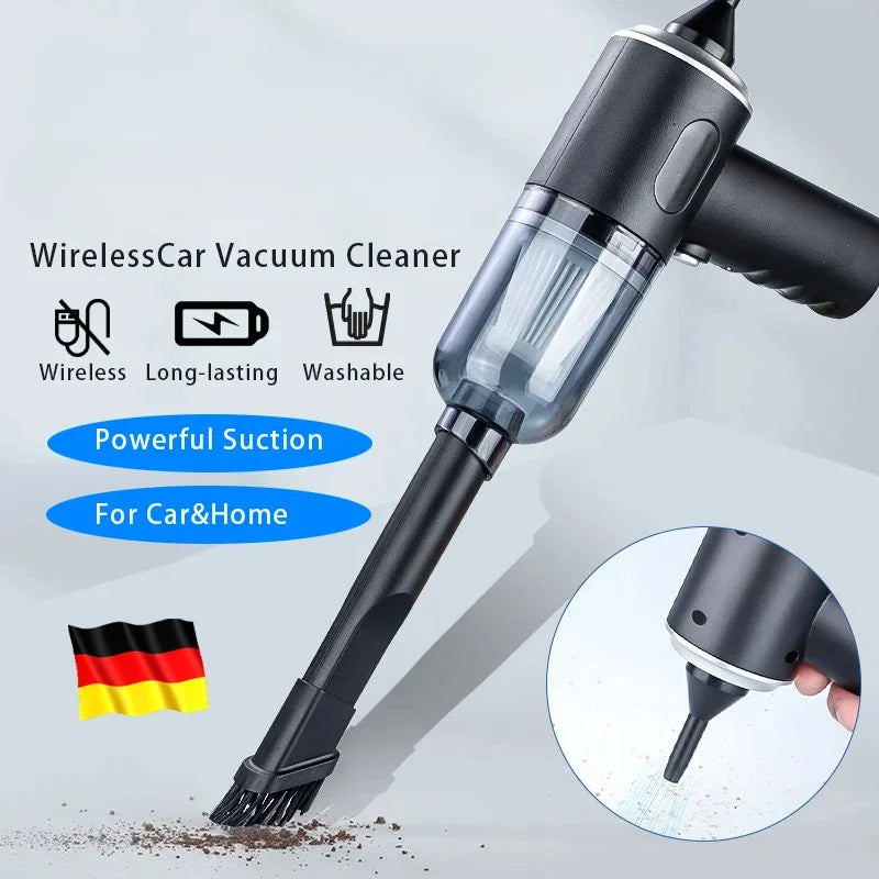 Portable Wireless Car Vacuum Cleaner — 9000Pa USB Rechargeable