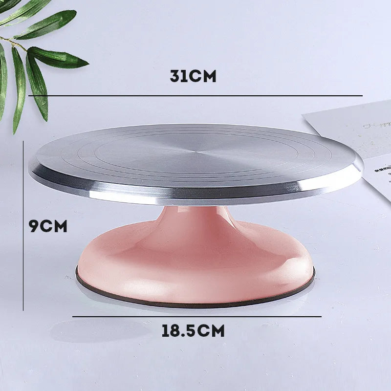10-Inch Cake Decorating Turntable — Aluminum Alloy, Smooth Spin