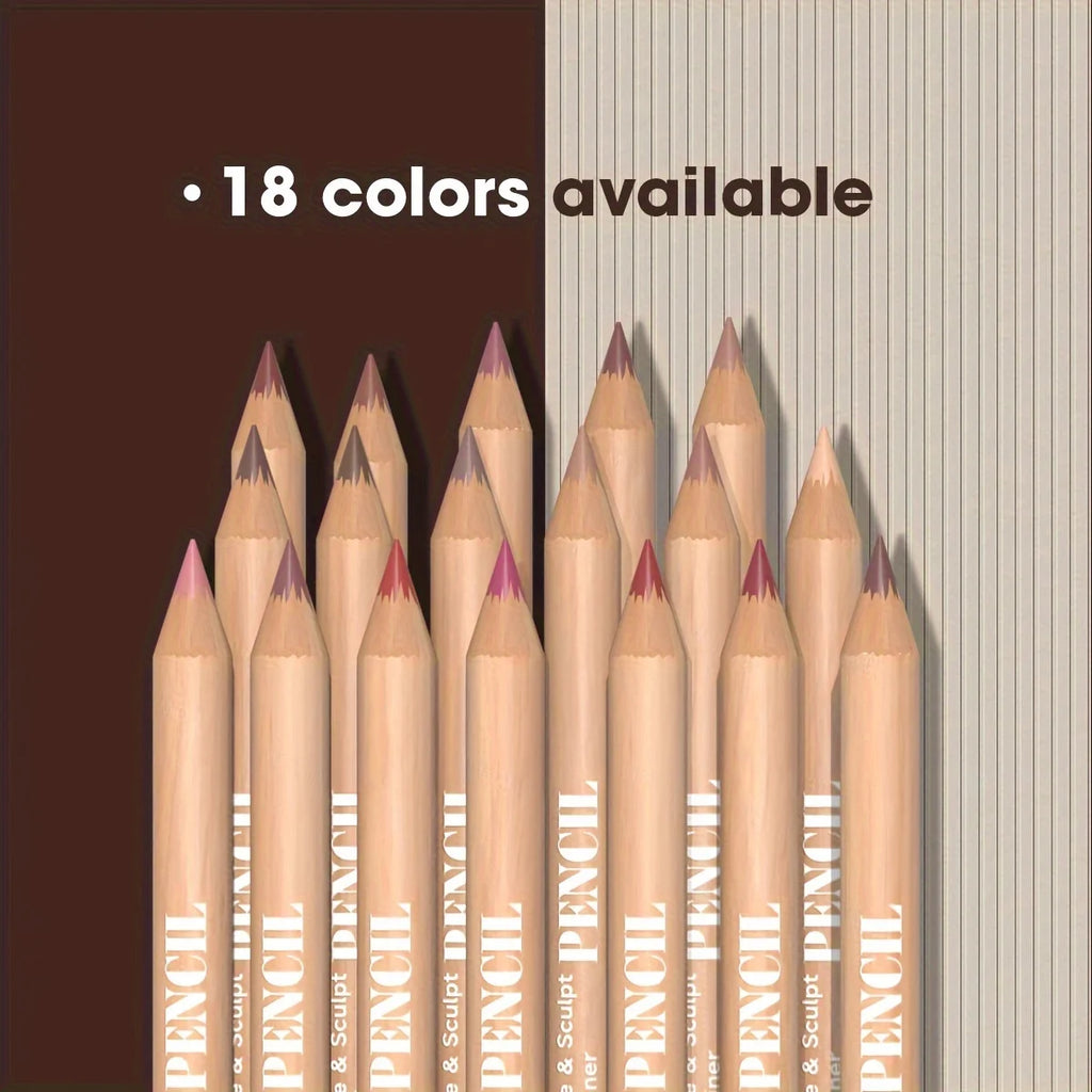 Velvet Matte Lip Liner Set — 6 Long-Lasting Pencils for All Skin Tones