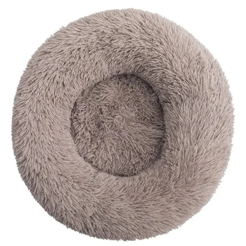 Plush Round Pet Bed – Warm Cozy Bed for Small & Medium Dogs and Cats