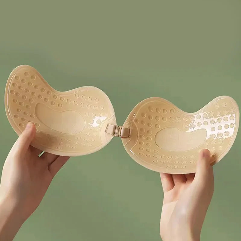 Invisible Strapless Push-Up Bra — Silicone Self-Adhesive, Backless
