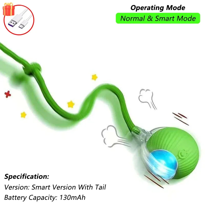 Smart Interactive Rolling Ball Cat Toy — Rechargeable