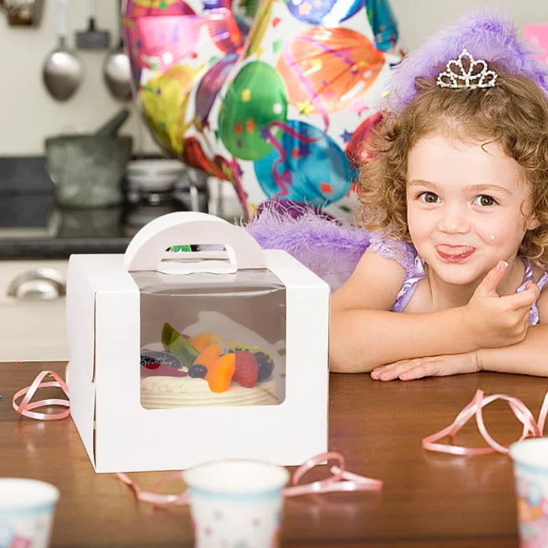 High-Capacity Cake Packaging Boxes — Multi-Size for Birthdays, Weddings & Holidays (1/3/6 pcs)