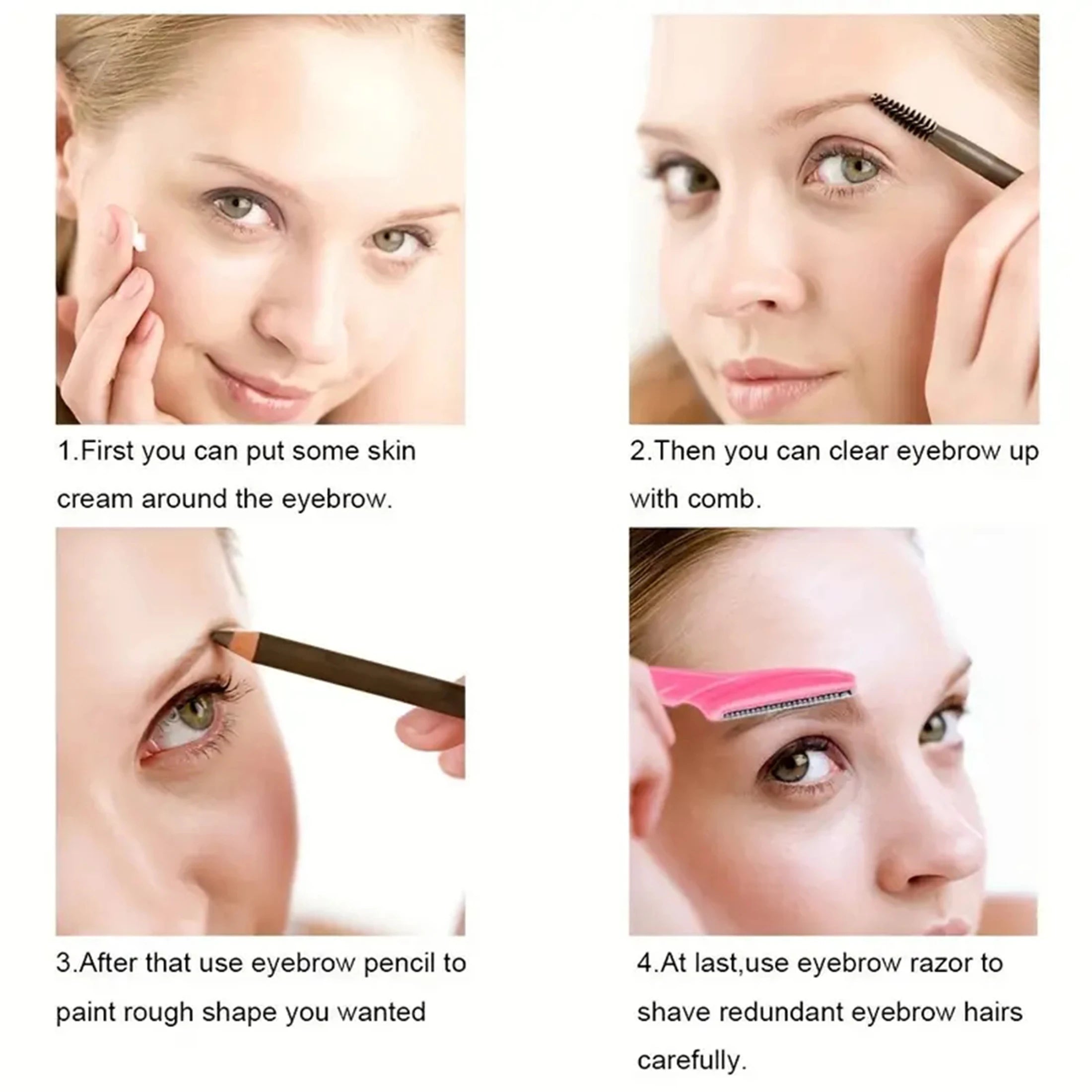 Precision Eyebrow & Face Razor Set with Protective Cover