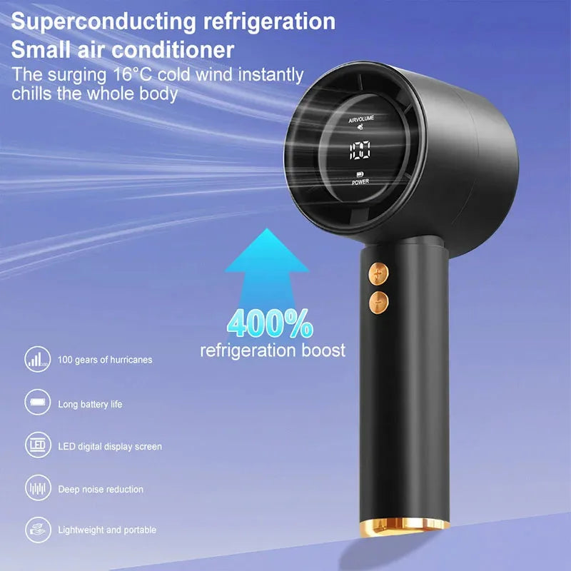 High-Speed Mini Handheld Fan — USB Fast Charging, Quiet & Portable