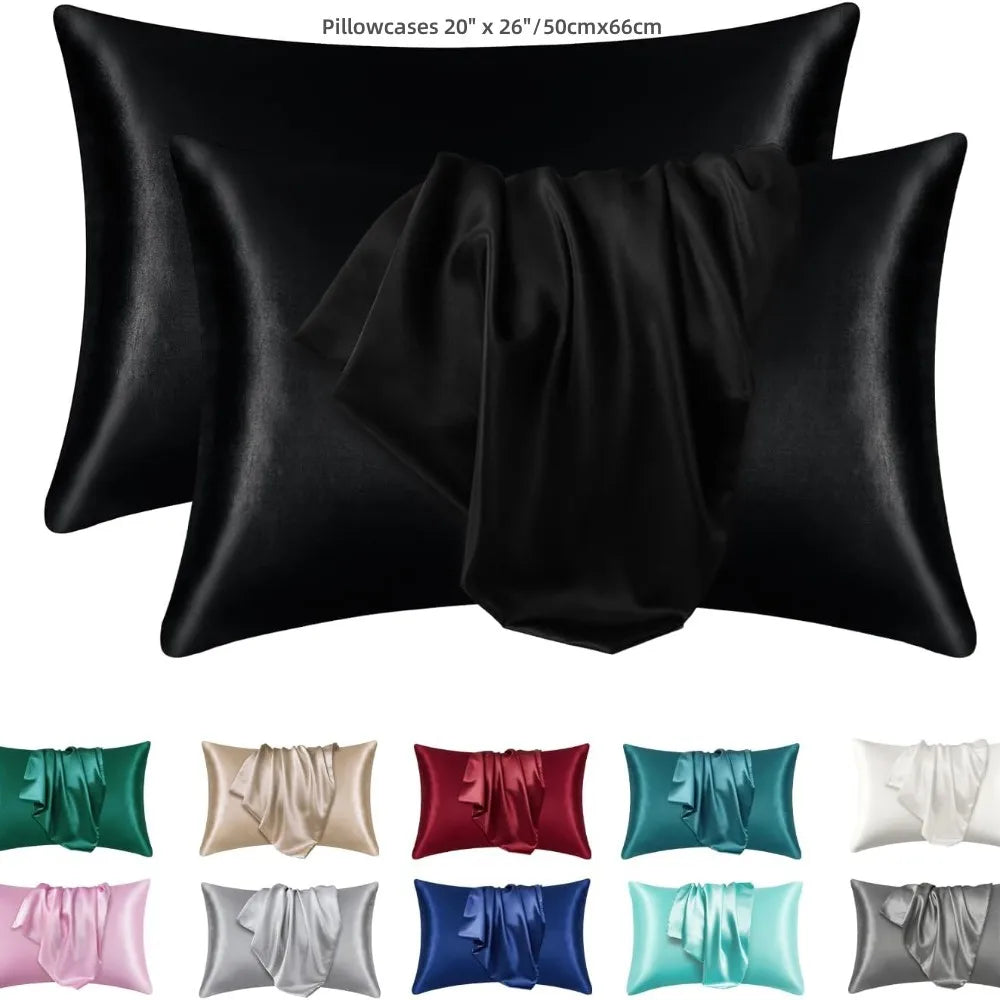 Satin Silk Pillowcase Set of 2 — Standard Size