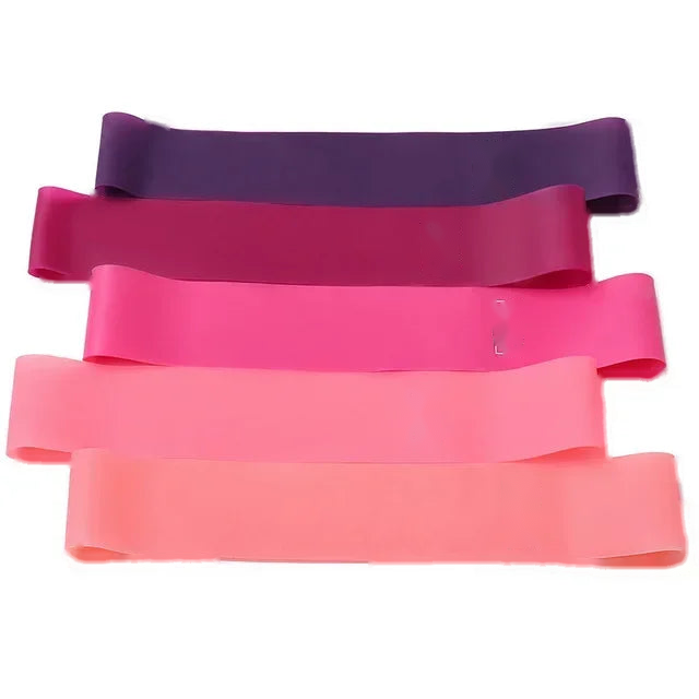 Resistance bands fanned and stacked